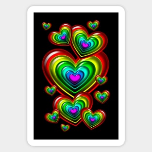 Rainbow Hearts Sticker